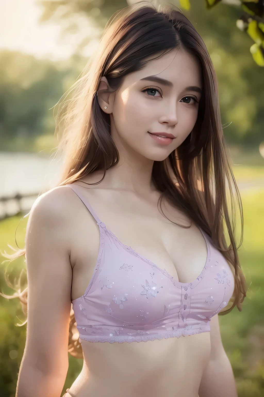 (8k, Best Quality, Masterpiece:1.2), (Realistic, Photorealistic:1.37), Ultra Detail, 1 Girl,Cute,Solo,Beautiful Detailed Sky,Date,(Blush),(Smile:1.15),(Closed Mouth)big Breasts,Beautiful Detailed Eyes,(Long Hair: 1.2),Floating Hair NovaFrogStyle, Upper Body, Tank Top
