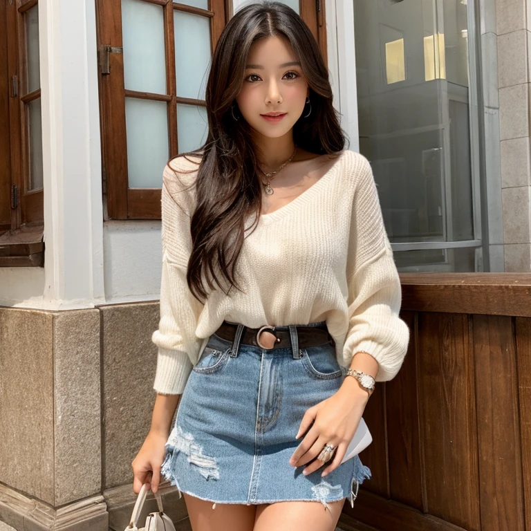 high resolution、Asian、Fair skin、I like the style、big chest、The whole body is in the picture.、Taller、sexy、Cute clothes