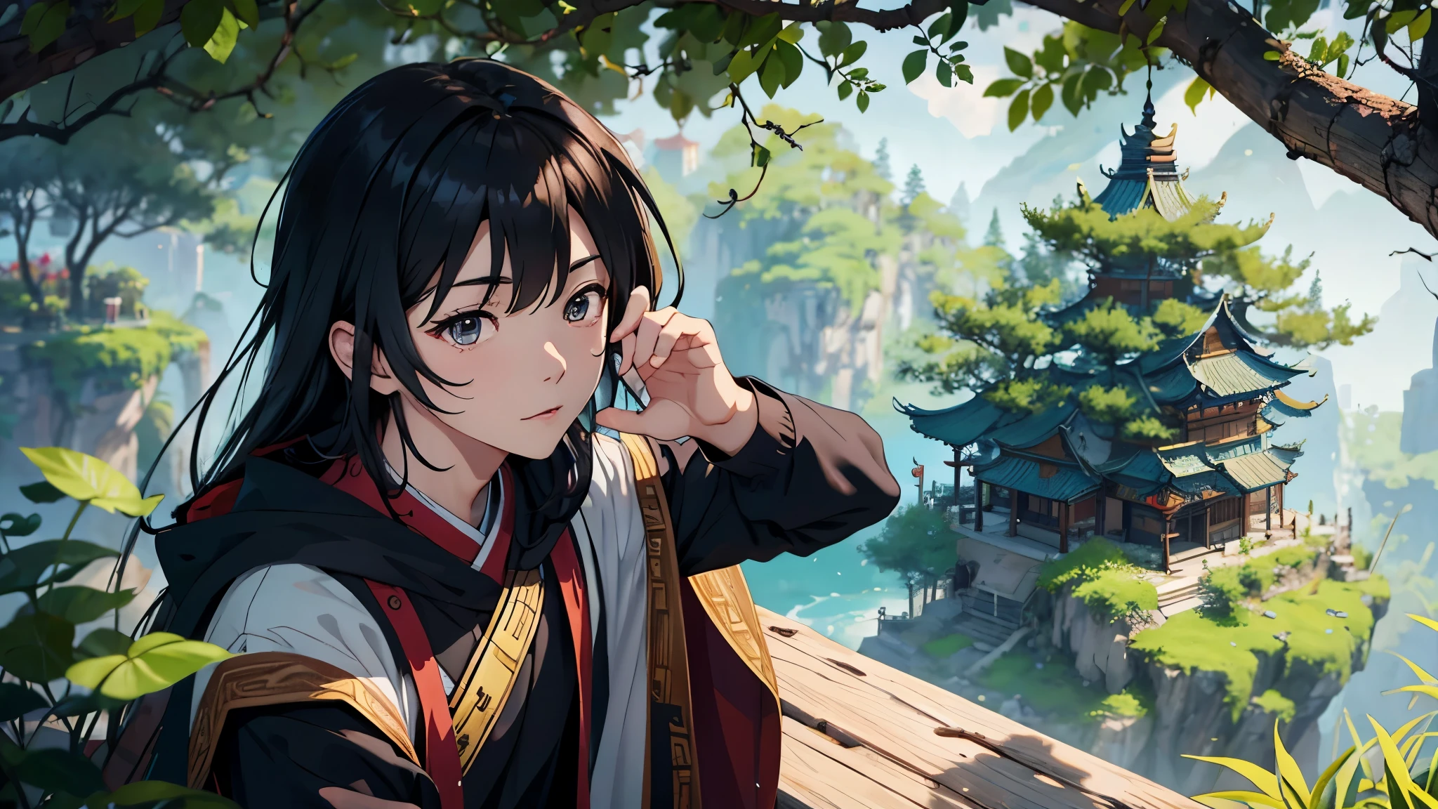 Xiao Yun deeply focused on cultivating, oblivious to his surroundings::cinematic lighting::anime style --ar 16:9 --seed 2903003867
