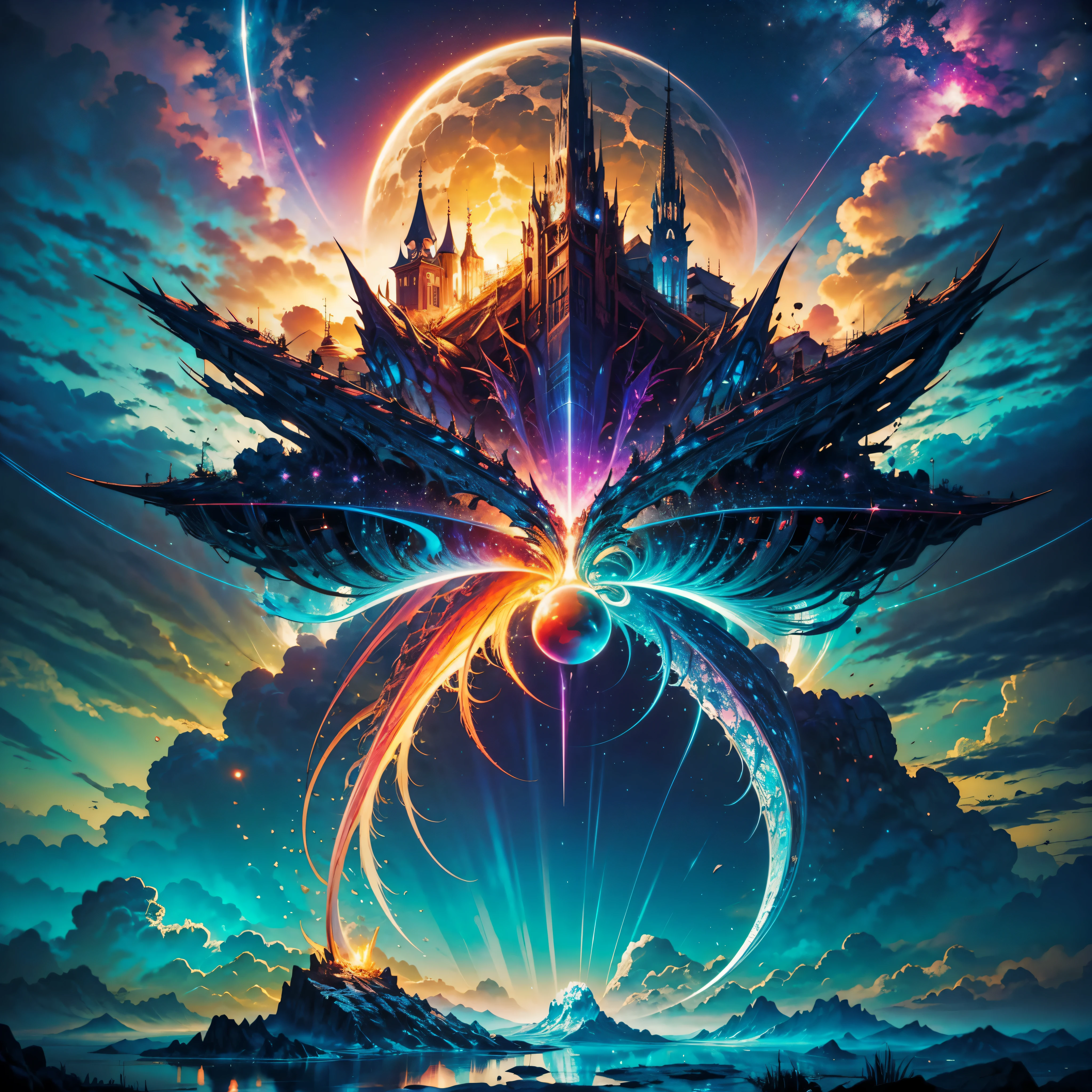 Galaxy nebulae stars nebula starry_sky epic sunset spacious sunrise panoramic sunshine hyper Gorgeous Masterpiece ultra UnrealEngine5 deep path equirectangular_360 Bright colors, thick lines, waves, multi-layered, foreground, vista, fractal thunder Dammford, Dammenford and Alex gray style, psychedelic surrealist art, surrealist psychedelic design, fantasy art style, psychedelic art, infinite psychedelic waves, inspired by Cyril Rolando, real ripple structure, psychedelic art style, psychedelic art, psychedelic illustration global luminescence saturate volumetric Cinematic_Sunlight lightning_contrast meticulously intricate ultra_high-details ultra_high-quality max ultra_high-def ultra_photo-realistic optimal ultra_high-res cgi vfx sfx accurate reflex vivid color-coded improved Octane-rendered UHD XT3 DSLR HDR romm rgb pbr 3dcg fxaa blu-ray enhanced fkaa txaa rtx ssao opengl-shader glsl-shader post-processing post-production cell-shading tone-mapping analogique ultra_sharpness focus symmetrical Dazzling Heaven Paradise "Heavy Metal" Will-o'-the-wisp iota pixie sprite kindergarden onyx ruby Sundrop opal emerald plasma Tourmaline lava magic fire summon incandescent creature crystalline viceroy monarch conjuration flowering butterfly Hearth CGSCOSITY invocation strange monster floraison Earth reflection chef-d&#39 sex naked nsfw varied multi etc. --s 1000 --c 20 --q 20 --chaos 100