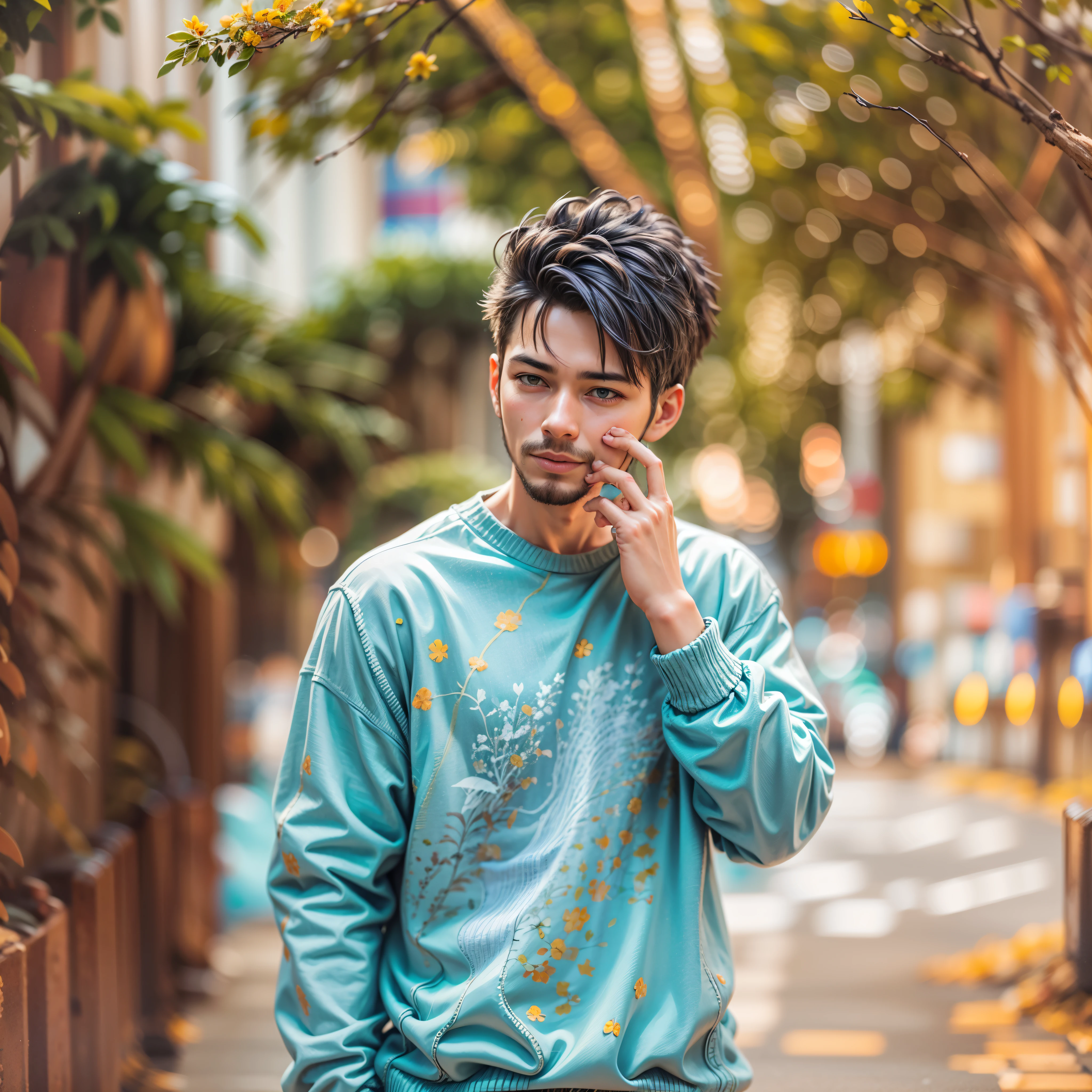 Fundo realista de fotografia de retrato Bokeh