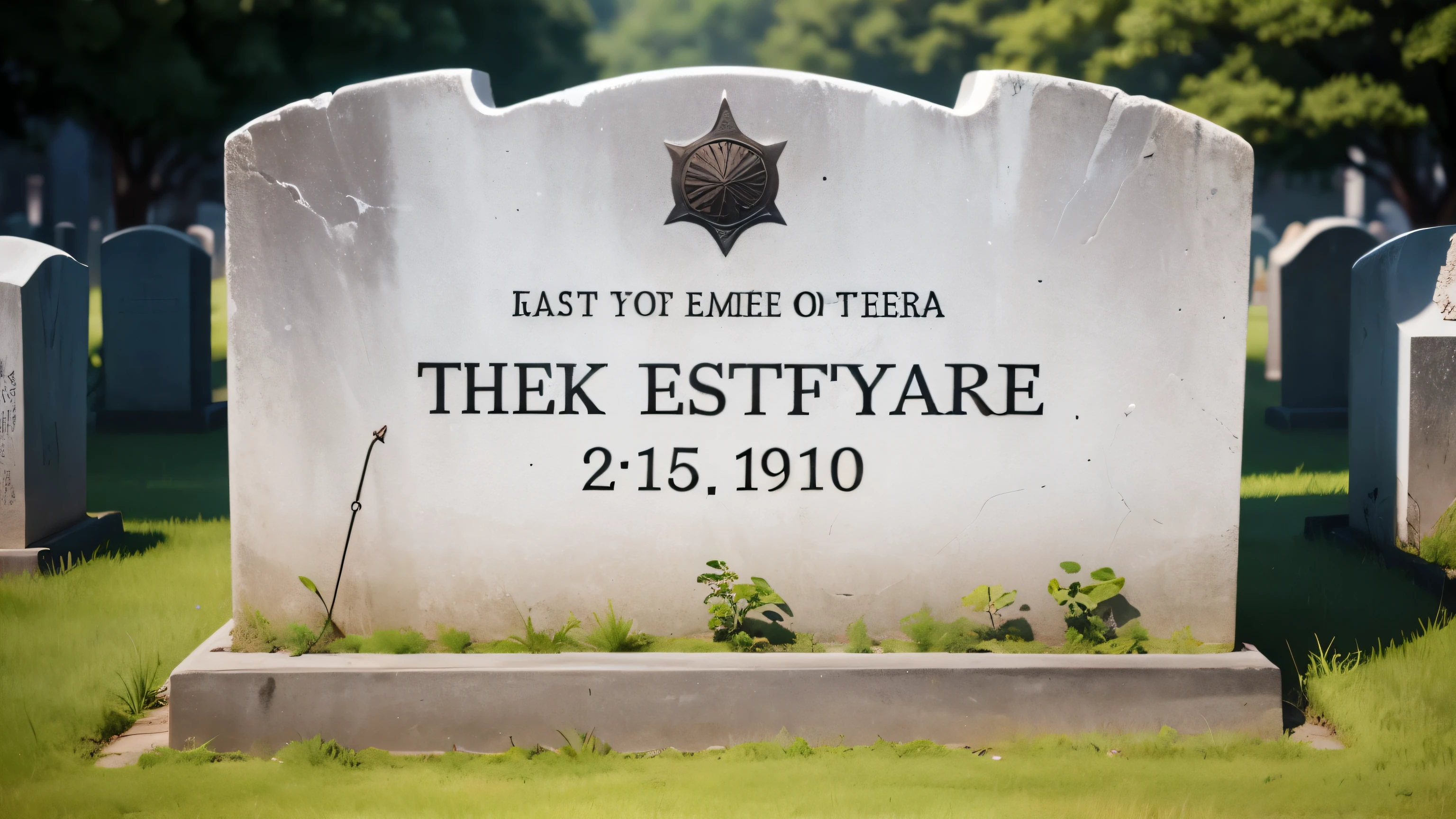 A tombstone