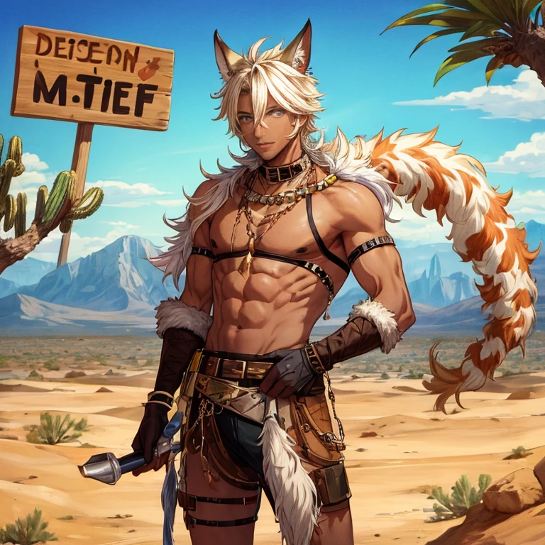 A desert hybrid (half animal, half man) (male only) (man only)