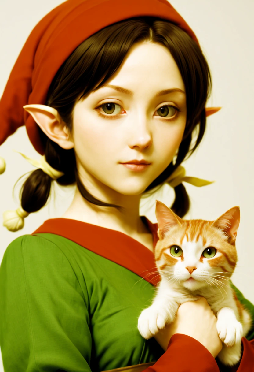 female Elf, cat eary Satoshi Kon:1.2)