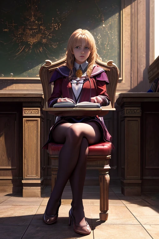 A girl sitting at a desk with a book in an anime scene, random background scene, Madhouse Studios anime style, typical anime classroom, in the Gryffindor common room, behind-the-scenes background, background bar, decadent throne room, elevated from now on, anime background art, underground bar background, lounge background, anime movie screenshot, purple leather dungeon bedroom, classroom background. (best quality, 4k, 8k, highres, masterpiece:1.2), ultra-detailed, (realistic, photorealistic, photo-realistic:1.37), HDR, UHD, studio lighting, ultra-fine painting, sharp focus, physically-based rendering, extreme detail description, professional, vivid colors, bokeh.
