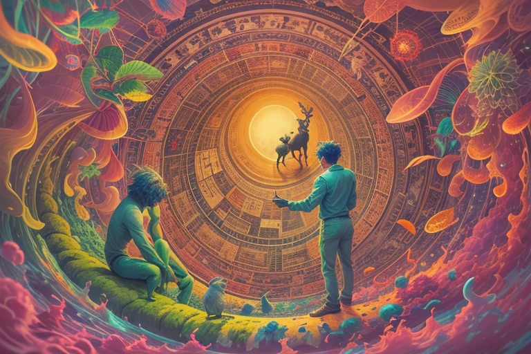 the theory of evolution, psychedelic art