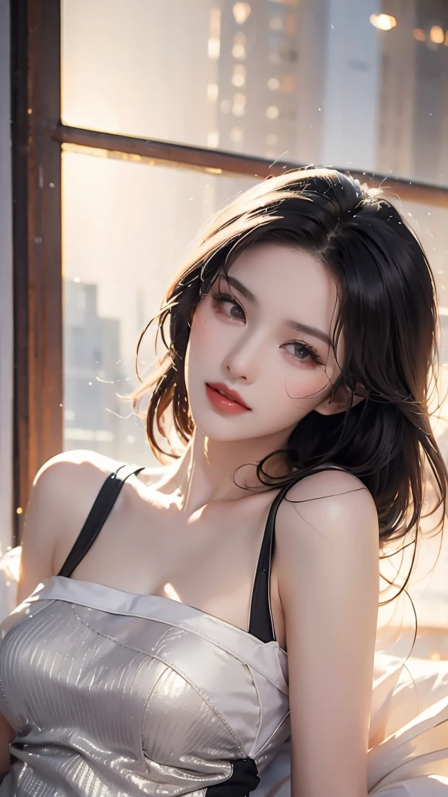 (masterpiece:1.4), (best quality:1.4), Very detailed, complicated, super detailed, (perfect face), illustration,soft light, Breathtaking landscapes, 1 girl, Dignified, Elegant and generous, vivid black hair, colorful, colorful的,3D modeling,CG quality,whole body,dynamic poseedium,Perfect body
