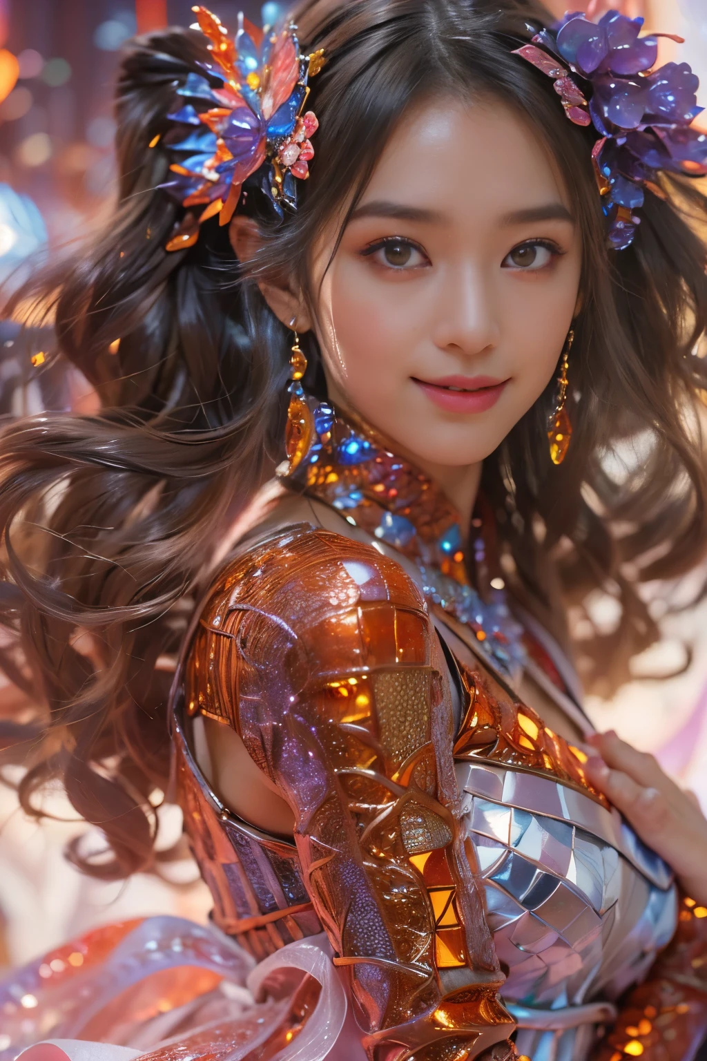 (Two beautiful age italian girls:1.6), Close friends, (They are hugging each other:1.2), Kiss her cheek or chest,(Detailed iridescent bodysuit with beautiful fractal or marble design:1.5), Incredible and spectacular scenes, ((High quality)), ((Detailed)), ((Fantasy)), Blue Plasma Brain, Green Plasma Body, Showing her armpits, beutiful breast, obscenity, (Lewd smile:1.2), coarse, Obscene, (Immoral:1.2), Lachish, (small breasts with beautiful raised pink areolas,,,:1.5), (Cameltoe), (Expression of ecstasy:1.2), Photorealistic, Official art, Unity 8K Wall , 8K Portrait, Best Quality, Very high resolution, (Incredibly beautiful nature background:1.6), (18 years old:1.5), (Sexy and glamorous:1.1), (A coquettish expression:1.6), (seductively smiling:1.6), (erotic posing:1.9), (Model Posing:1.8), Beautiful seductive face, Portrait, (Thick eyebrows:1.4), (Big scarlet eyes:1.6), Beautiful eyes with fine symmetry, (Ultra detailed eyes:1.4),(Highly detailed face and eyes:1.7), (High-resolution red-eye:1.8), Intimate face, (ultra detailed skin texture:1.4), White skin, pale skin, Perfect Anatomy, Thin, (Beautiful toned body:1.5), Highly detailed hair, (Moist skin:1.2), No makeup, (dark circles:1.1), Good anatomy, Focus Face, good-looking, (Emilia Clark:0.6) (Emma watson:0.3),(Jennifer Connelly:0.4), Elegant face, Nice, (A delicately crafted necklace is wrapped around her neck...), (Bioluminescence with brilliant brilliance:1.4), (Luminous magic circle:1.5), Ruins of an ancient castle, Shining majestic cloud masses and sky, lightning bolt, Epic Realistic, (Greg Rutkowski:0.8), (teal and orange:0.4), (Art Station:1.5), Cinematic, (NSFW:1.2), Hyper Detailed, Dramatic light, (Intricate details:1.1), Beautiful black hair, (Wearing a gauntlet with a dense and very beautiful design decorated with jewels:1.1), Small chest, Galaxy, (nebulas:1.6), The Dark Knight, Fully armored body focus, perfectly make up