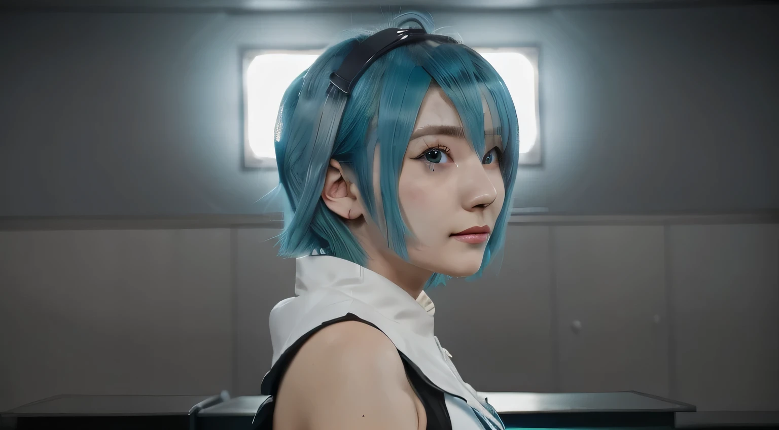 The characters sit in the courtroom. blue hair and blue eyes, I will deny this., Blue short haired woman, Anime girl with teal hair, Today's featured anime continues, Anime girl named Lucy, Full-face shot of rimuru tempest, Profile shot of rimuru tempest, Reincarnated as mucus., star, Also, Hatsune Miku short hair