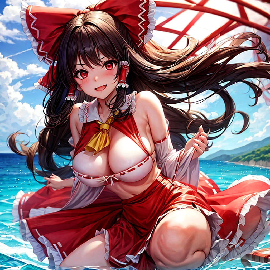 Reimu Hakurei,swimsuit,c cup,cute