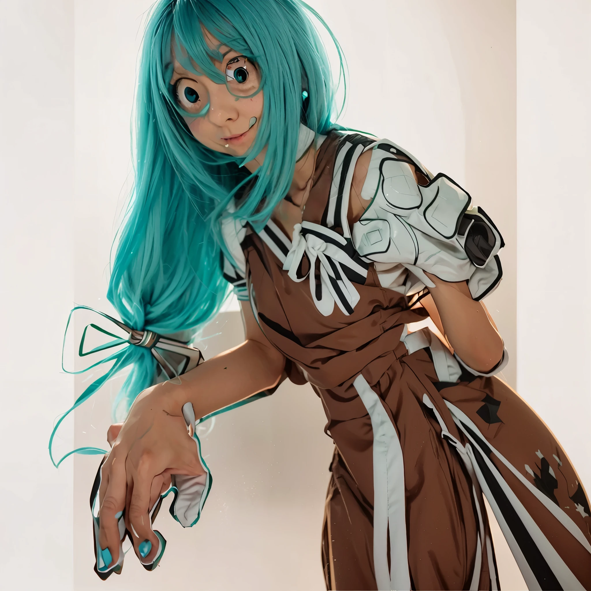 anime girl with green hair, inspired by Yanagawa Nobusada, Asui Tsuyu, in an anime style, anime moe artstyle, made with anime painter studio, in anime style