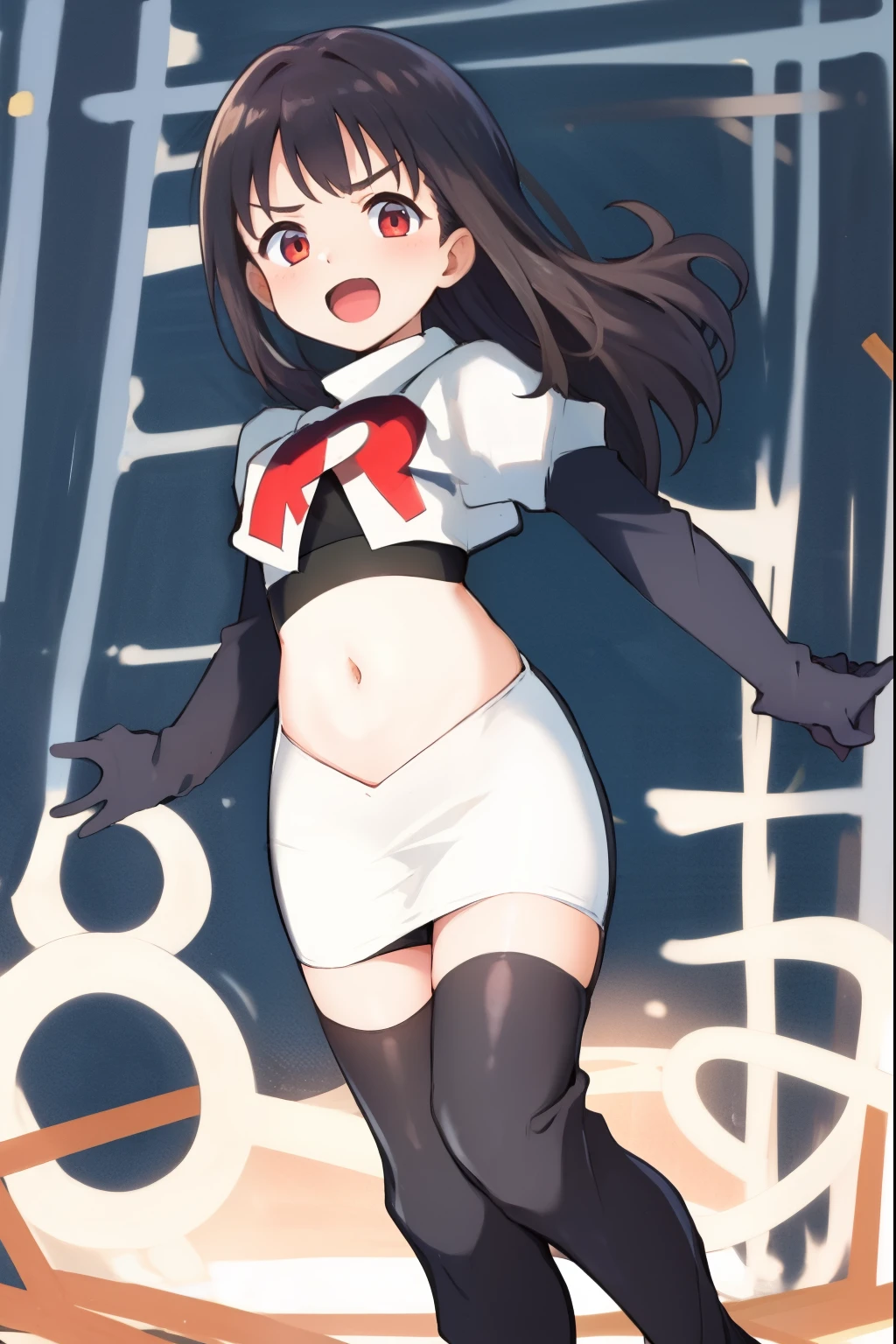 showing her panties, ashamed , Konosuba Megumi , black pantyhouse