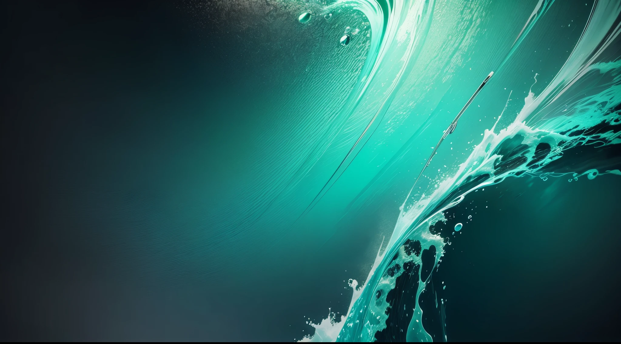 water,colorful,neon,watery,high resolution, high quality,neon color backgrounds, dark green, dark green gradient, pastel blue, splash