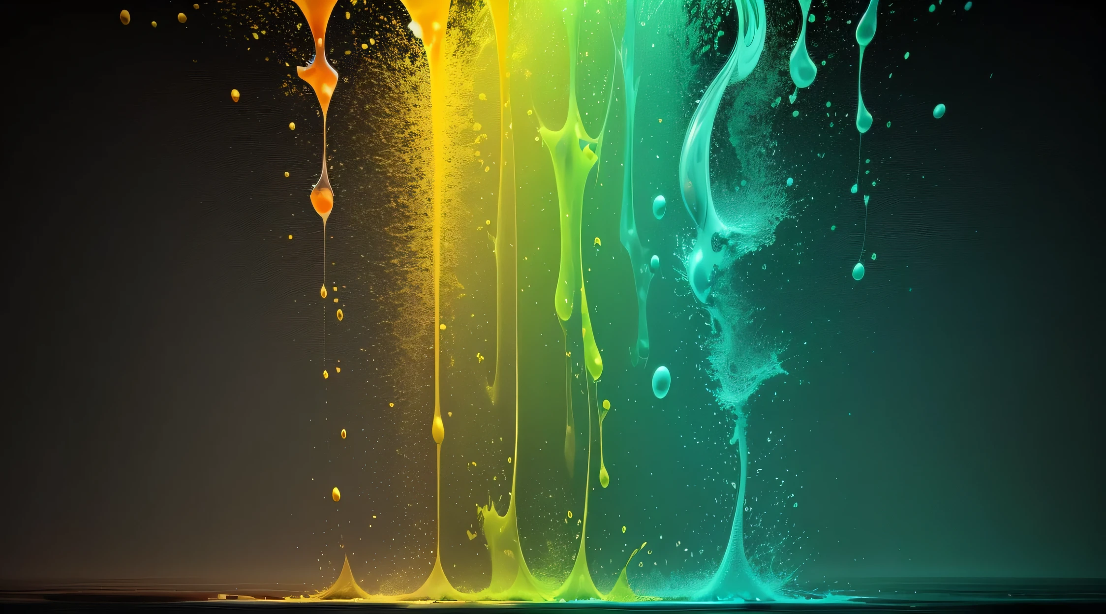 eau,Coloré,Néon,eauy,haute résolution, Haute qualité,Néon color backgrounds, vert foncé, vert foncé gradient, bleu pastel, éclaboussure