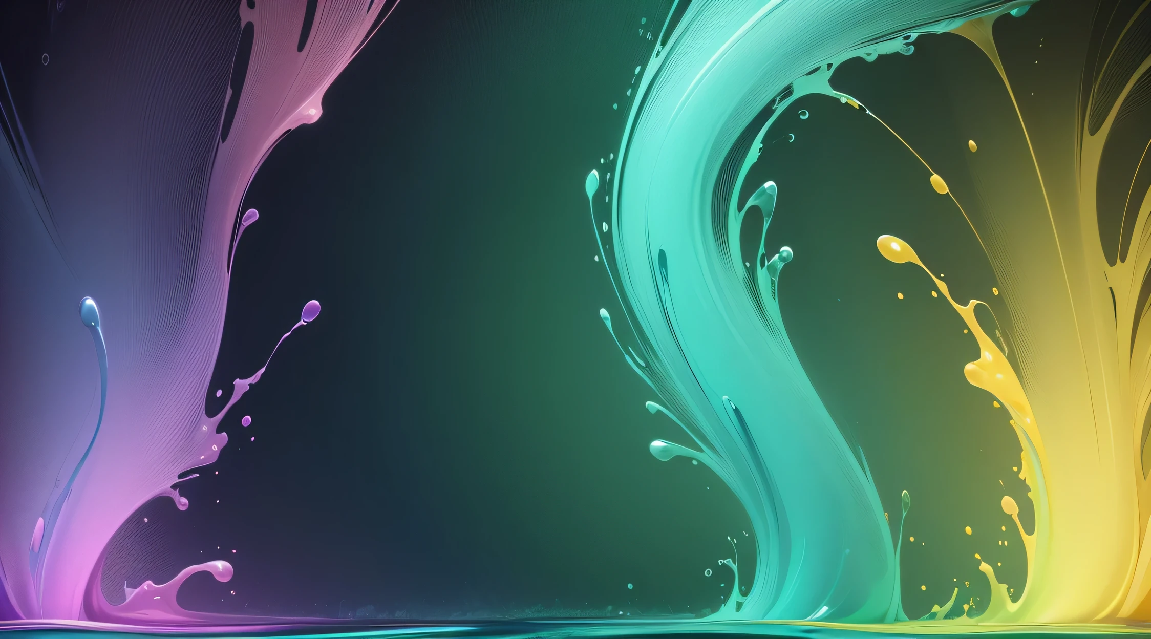 eau,Coloré,Néon,eauy,haute résolution, Haute qualité,Néon color backgrounds, vert foncé, vert foncé gradient, bleu pastel, éclaboussure