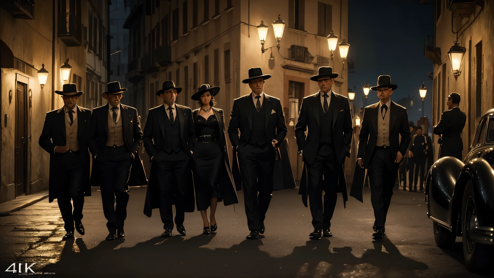 italy, gangster, the godfather, medium:oil painting, detailed architecture, bustling city streets, stylish suits, vintage cars, cigar smoke, dimly lit rooms, dark alleys, dramatic shadows, high-contrast lighting, classic fedora hats, Italian mafia, hidden secrets, elegant mafia families, power struggles, loyalty and betrayal, iconic movie scenes, vintage aesthetics, golden era of organized crime, timeless charm, rich color palette, cinematic atmosphere, intense emotions, crime and justice intertwine, captivating storytelling, iconic quotes and dialogues, intricate plot twists, powerful performances, dark and gritty, dramatic tension, suspenseful moments, stylish and refined, authentic Italian setting, traditional trattorias, picturesque landscapes, rustic villages, ancient ruins, romantic piazzas, art and culture, beautiful coastlines, luxurious lifestyle, secret societies and rituals, complex characters, family values, honor codes, ultimate power and control, ultimate sacrifice and redemption. (best quality,4k,8k,highres,masterpiece:1.2), ultra-detailed, (realistic,photorealistic,photo-realistic:1.37), HDR, UHD, studio lighting, ultra-fine painting, sharp focus, physically-based rendering, professional, vivid colors, bokeh, portraits, film noir, classic crime, vintage photographs, Italian neorealism, intense drama, cinematic masterpiece.