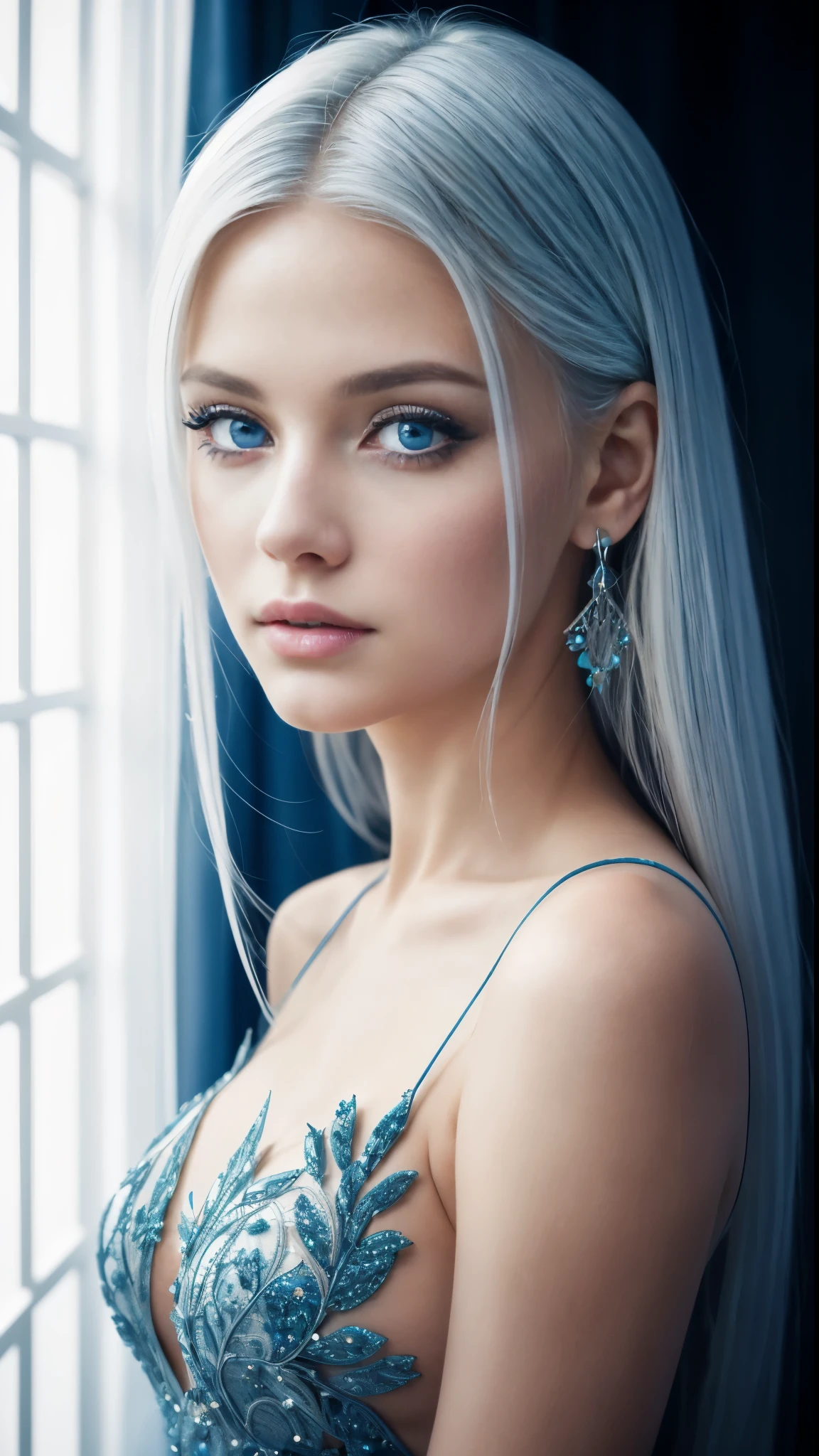 8k full body shot of beautiful white-haired 18 year old girl, (intricate, sheer, transparent, translucent,(no clothes:1.2)), intricate, beautifull face, sublime, elegant, highly detailed, digital hyperrealistic photography, hyperrealistic photography filigree, shyness, most beautyfull face, (masterpiece, sidelighting, (finely detailed beautifull blue eyes: 1.2)),