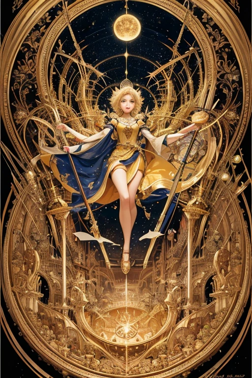 1 Greek Goddess of time. Chained inside of a large chamber with stained glass.