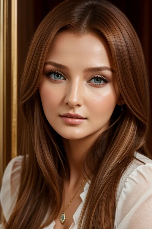 beautiful intelligent trusting wise counsellor Kristina Romanova Turkish actress Elçin Sangu looks like a woman looking at the camera