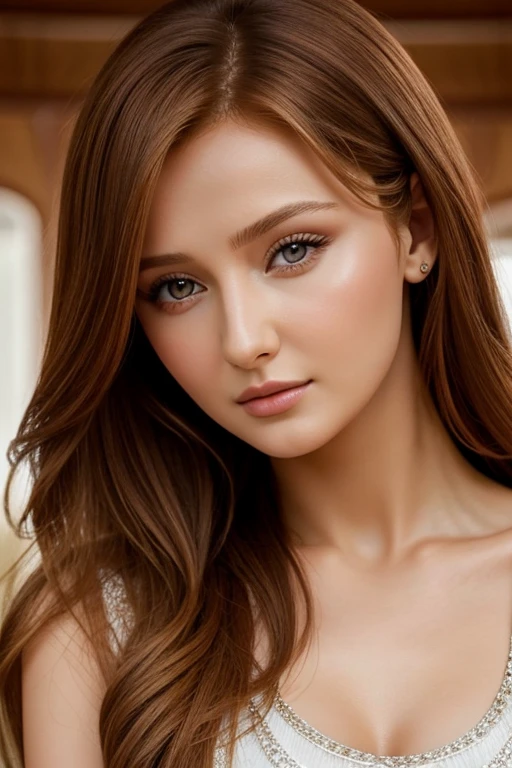 beautiful intelligent trusting wise counsellor Kristina Romanova Turkish actress Elçin Sangu looks like a woman looking at the camera