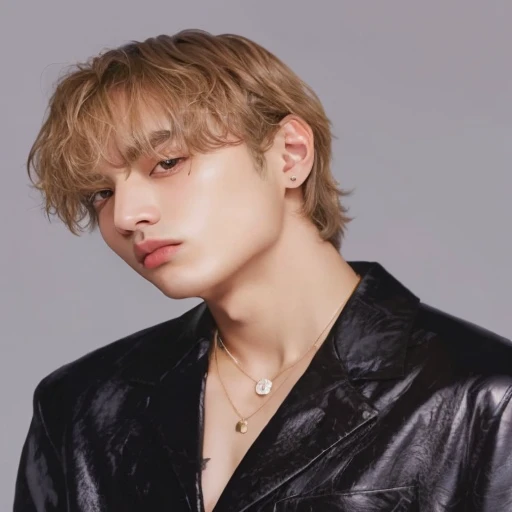 um close de uma pessoa vestindo uma jaqueta de couro, kim taehyung, hyung tae, homem de preto, Retrato de v dos BTS, Taehyung, Kim Taehyung, Tae Kim, Tae hyung, hyung tae kim, handsome prince. androgen, taken at the beginning of 2020.