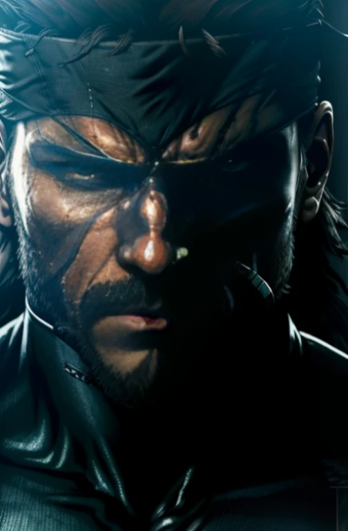 metal gear,metal gear solid,solid snake,metal gear solid solid snake, arte hiperrealismo, escuro, fundo escuro do,suit,business suit,smokie --auto --s2