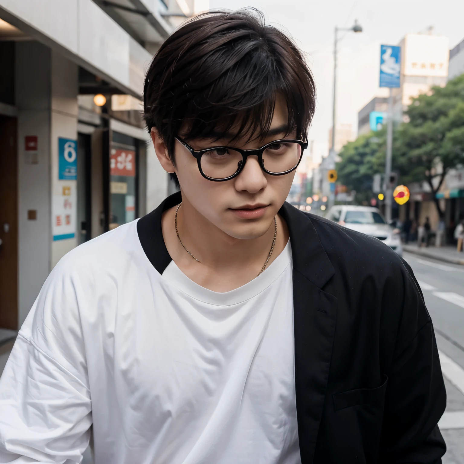Korean boy wearing black frame glasses jeon jungkook