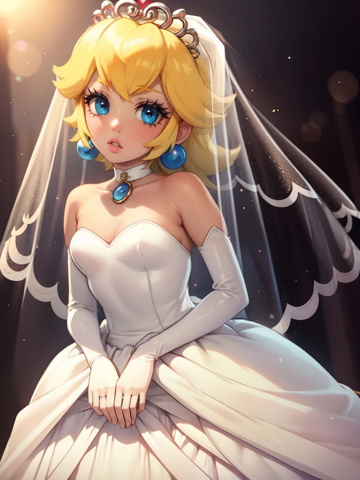 Peach Wedding Dress