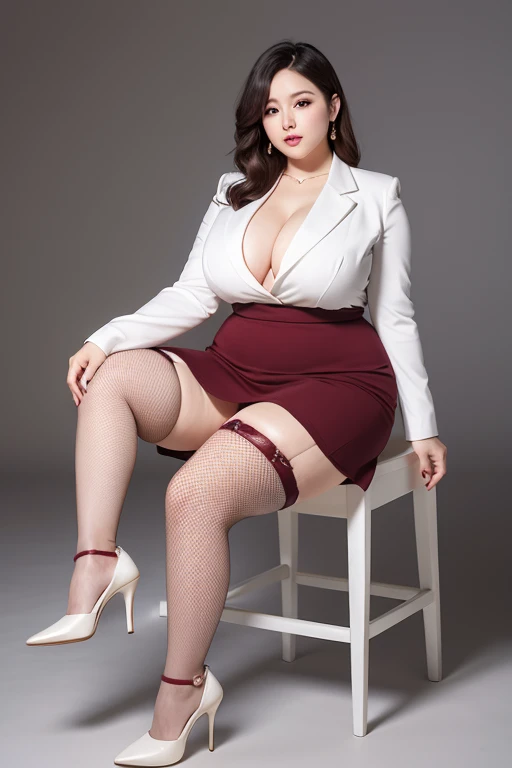 The skin is super white, Smiling fat woman ((best quality)), Height 1.85-meter masterpiece)), (detailed), Perfect face, Chinese woman in purple lace dress and red skirt, thickness, Wear tight and sexy school uniforms, Thin waist, Soft curves, hyperPractical full figure, Wearing a cute top, Wide hips, ,Long legs,, thickness, Beautiful plump woman, Beautiful curvy women,, Big goals,Clear curve details, Curvy hourglass figure, Charming plus size models, bbw酱, full image, Surface Model, Curvy body, (full-body shot)blush, Golden Ratio,(White and tender skin:),High quality background, HD, Practical, HDR. classroom,Skin as white as paper,High heel,It was raining in the sky,Sit on your desk