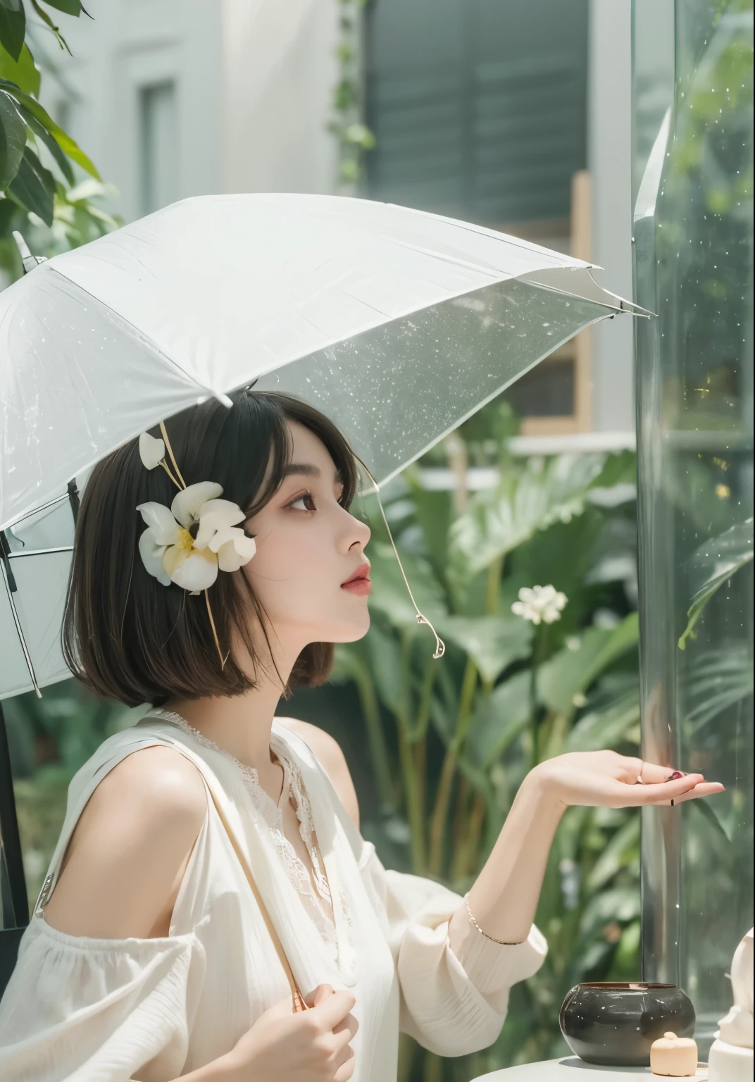 (Best quality, 8k, 32k, Masterpiece, UHD:1.2) "Produce a captivating art piece featuring a girl with a stylish bob haircut, illuminated by dramatic and cinematic lighting that accentuates the contours of her face and hair. Create an atmosphere that exudes intrigue and depth, with shadows and highlights playing a central role in defining the scene. The lighting should emphasize the girl's features and add an extra layer of drama to the composition, making it visually striking and evoking a sense of mystery and allure."