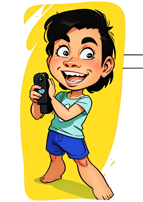 cartoon of a man holding a video game controller in his hands, caricatura style, caricatura illustration, in estilo de desenho animado, arte dos desenhos animadosstyle, caricatura!!!, arte digital dos desenhos animados, desenho animado de arte digital, retrato de desenho animado, caricatura, imagem de desenho animado, caricatura, arte dos desenhos animados, caricaturist alarcón, pintura digital de desenho animado, estilo de desenho animado illustration, estilo de desenho animado