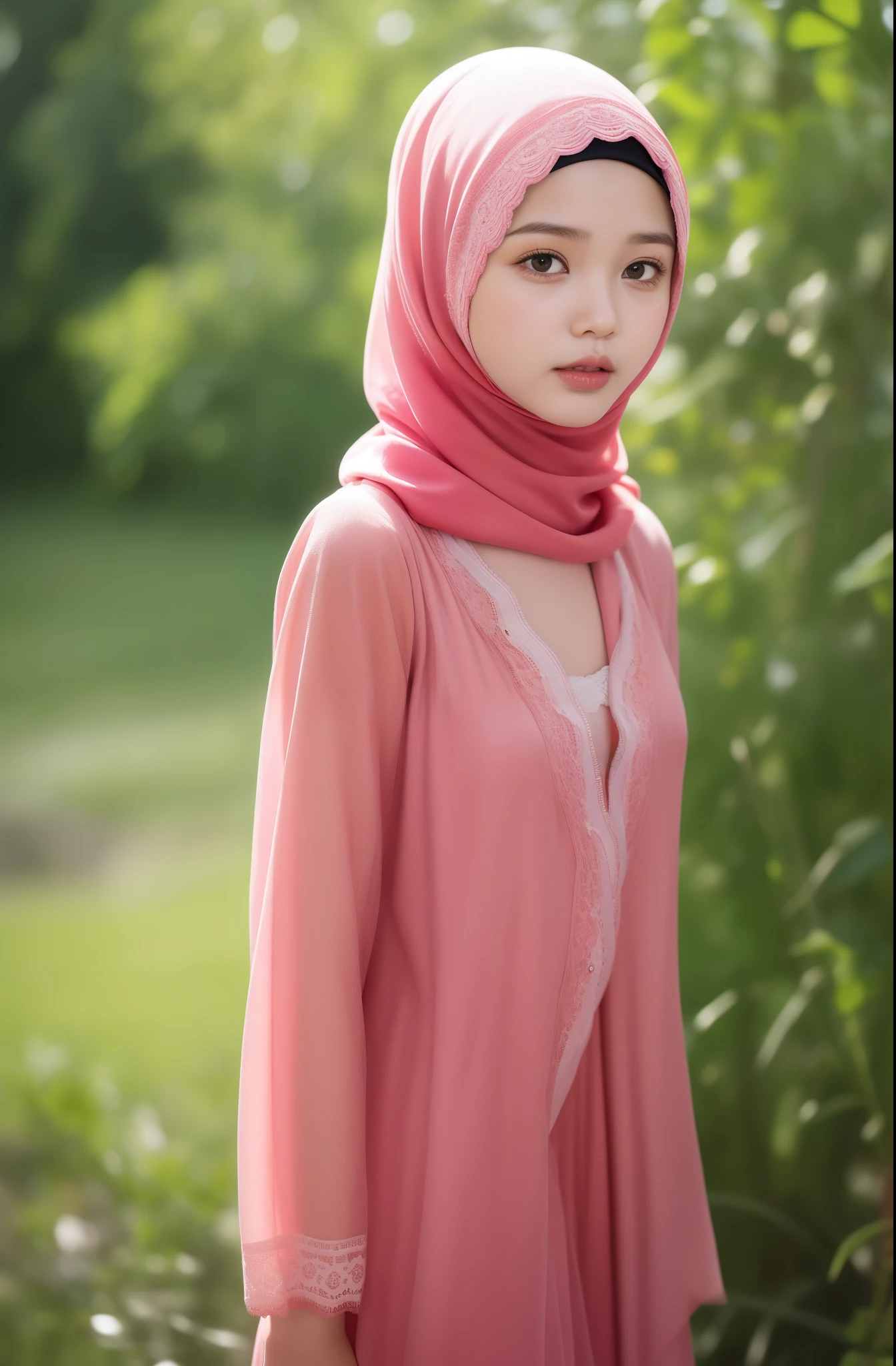 (((HIJAB MALAY GIRL))), masutepiece, High quality, UHD 32K, Realistic face, Realistic skin feeling , A Japanese Lady, 8 years old, ***********, Very cute and baby-like face, (((FLAT CHEST))), (MATRIX WORLD), ((look In front  at the camera and SADNESS)), (((***********))), (((CUTE GIRL))), ((TRANSPARENT)), ((RED LIPS)), ((RED LACE)), ((TRANSPARENT)), ((CHUBBY)), ((UNDRESS)). (Pink nipples)