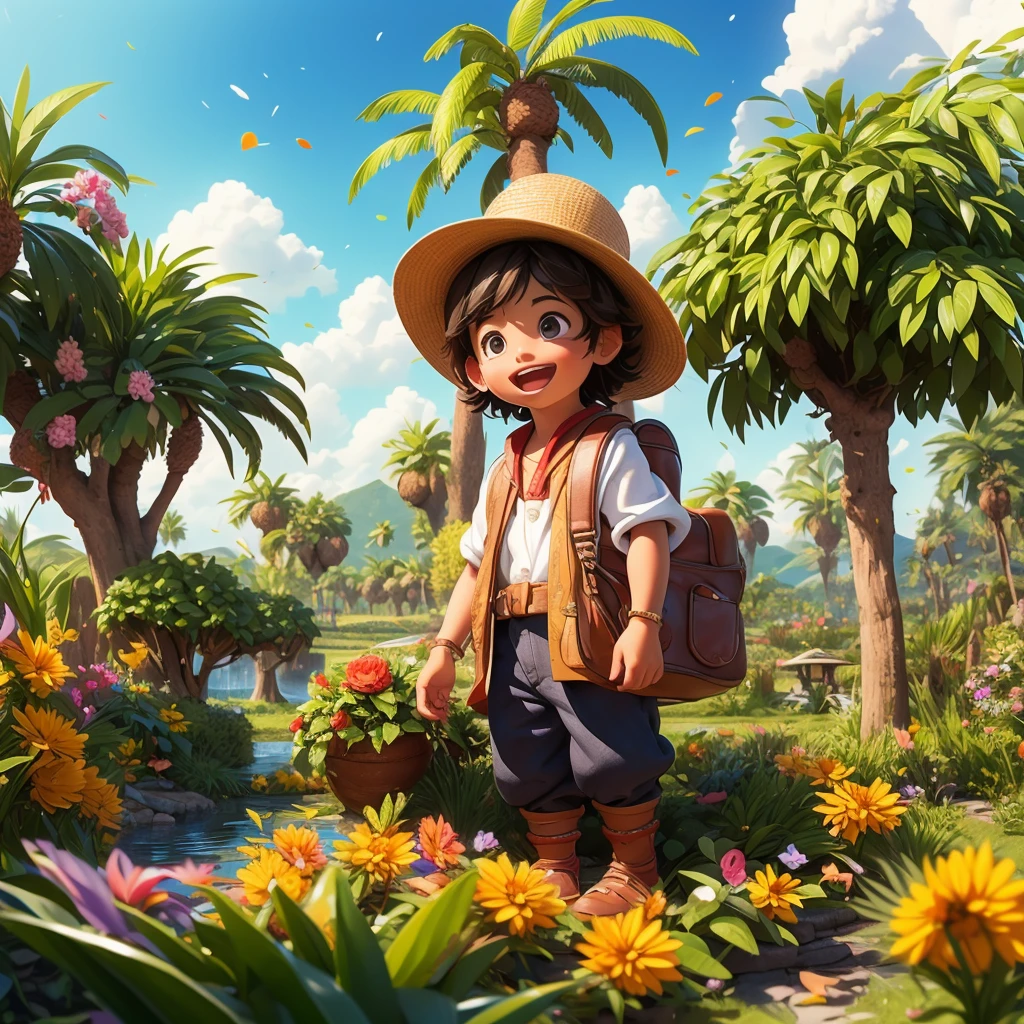 Joshua in the Garden of Promise A long time ago, em uma terra distante, there was a small garden where a date palm tree bloomed. Esta tamareira, For generations, had been cared for with love and attention by a family of gardeners, It was a treasure for the family..
Certo dia, the boy Joshua, who was the heir of this generous tree, received from his brother Ismael, o primeiro fruto da tamareira. Enjoying this sweet fruit at the foot of the date palm, sentiu-se honrado e feliz em ter sido o escolhido, after so many generations. Joshua felt a calling in his heart, a ir em busca de uma terra distante e prometida, a place of abundance and prosperity, onde a tamareira poderia crescer ainda mais forte e dar frutos mais doces. Compartilhando, with future generations, the love and care that God has for all of us.
With determination, Joshua embarked on a journey, levando consigo uma pequena semente da tamareira, e alguns de seus frutos que o alimentariam por tanto tempo. Ele enfrentou muitos desafios em sua jornada, incluindo rios tumultuosos, dark valleys and steep mountains, mas nunca desistiu.
Finalmente, depois de anos de viagem, Joshua arrived in the Promised Land. He found fertile soil and planted the date palm seed with great care.. with water, sol e amor, the date palm began to grow vigorously. Suas folhas se estenderam, providing shade and indescribable beauty.
The people of the Promised Land were amazed by the tree and the promise of a bountiful harvest it provided.. They learned from Joshua about the value of persistence, of faith and promise fulfilled. The date palm has become a symbol of hope and God's faithfulness in fulfilling His promises.
E assim, o jardim da promessa floresceu e frutificou na Terra Prometida, tornando-se alimento e multiplicando amor e cuidado. A semente de tamareira se tornou um lembrete de que, with faith and perseverance, as promessas podem se tornar realidade, and the fertile land of hope always rewards that