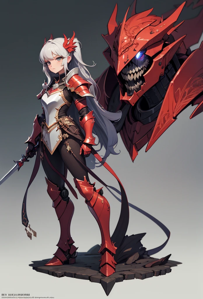 (detailed illustrations,Very detailed and precise drawing,Delicate drawn lines with tempo,Realistic texture expression),[color traced main line],(Fantasy World Battlefield Background [burning castle]),((ROBOT GIRL)(red knight[muscular][[METALFACE[clear lenticular iris]]])[WEAPON MACHINE[Princess Knight]]),[[corinthian helmet]][red dragon armor[scale][embroidered cloak]],[Crimson dragon pattern],[use a sword as a weapon],[[Mobile Weapon Gigant Size][science fiction mechanical]],((Gorgeous metallic red armor)),(intricate and beautiful decoration [Dense detail]),[transparency],(Precisely drawn face)[完璧な目のdetailed(Beautifully detailed iris)[eyes like jewels]],[long and beautiful eyelashes],[precisely drawn hair [美しく艷やかな髪のdetailed]],(完璧な手のdetailed [Beautiful fingers with no damage [beautiful nails]]),(perfect anatomy(perfectly balanced proportions))[[full body portrait]],[ideal color coordination(Accurate simulation of light and material interactions)],([Precision Detail](detailed,High definition)),[Visual art that tells a story].
