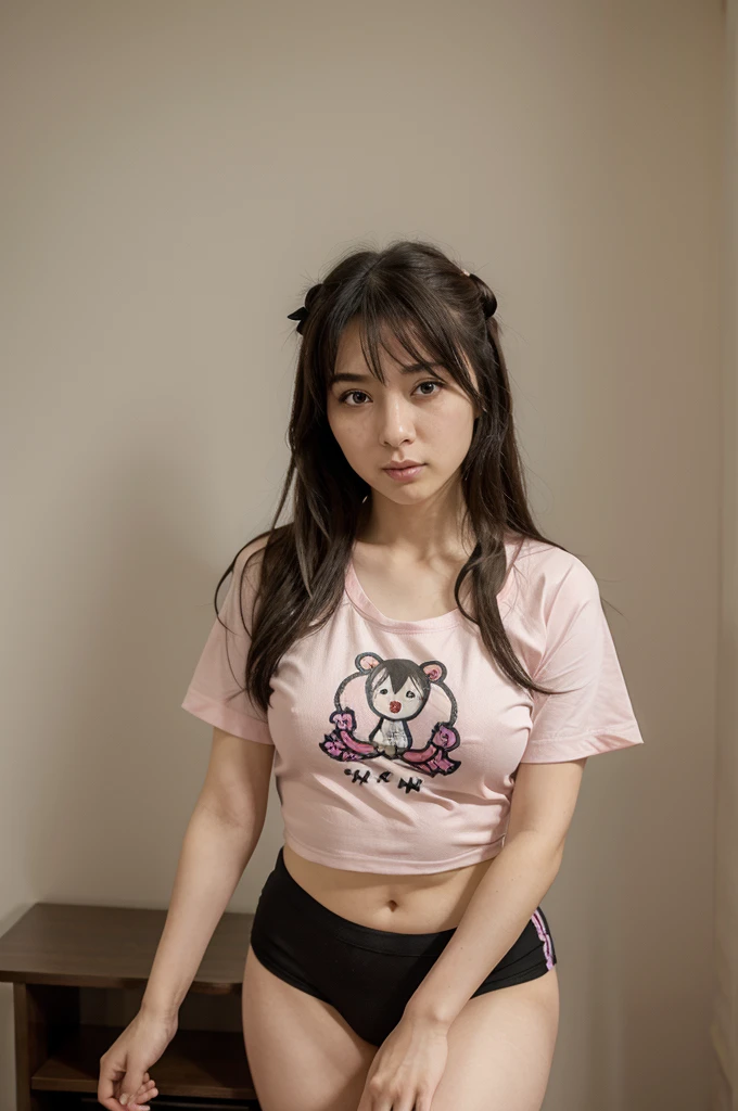 verdadeira garota waifu japonesa Ecchi, kawaii,sensual como camiseta grande