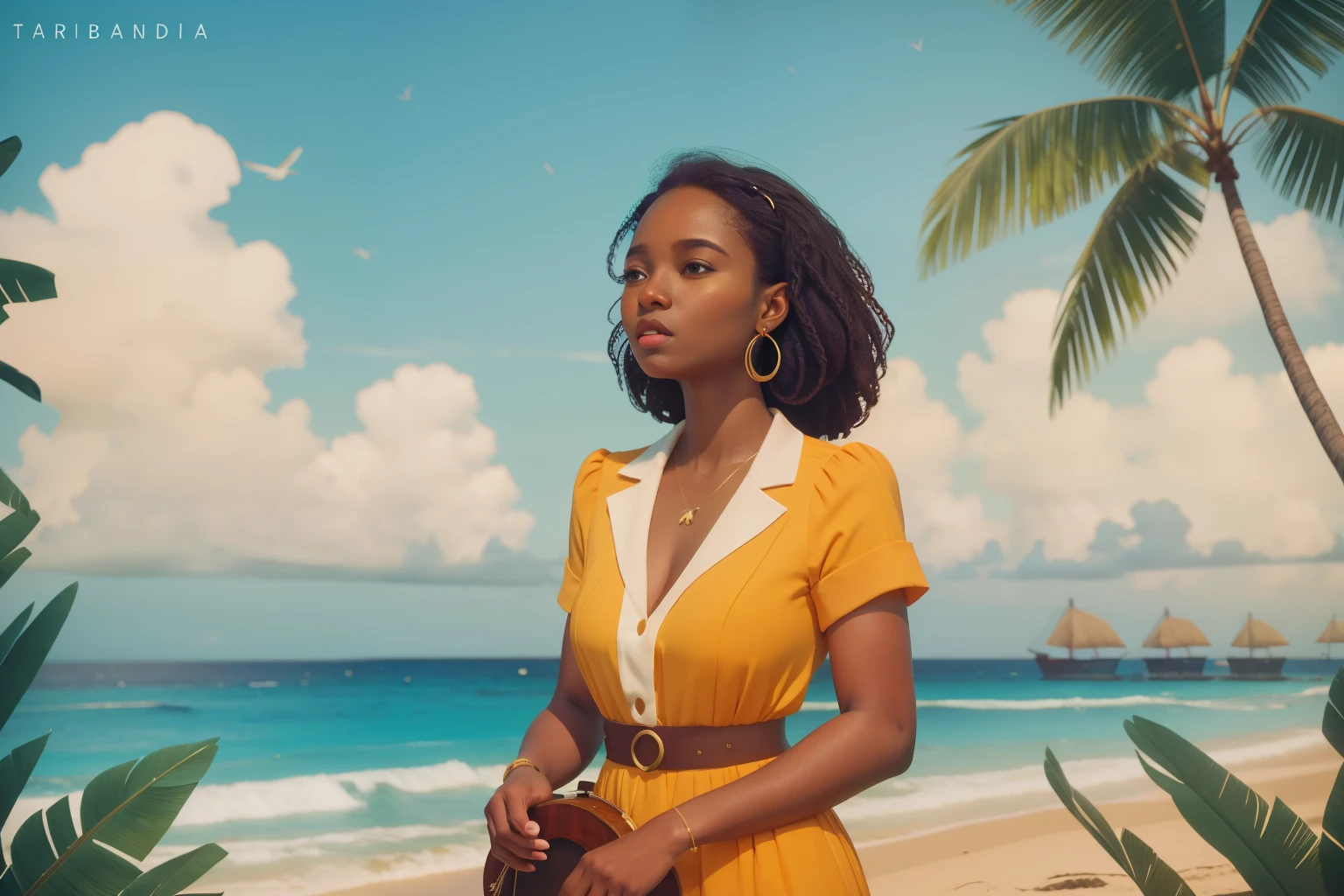 (((very colorful))) ((hyper realistic)) full torso photograph of a young 24 year old (((African woman))) in a flowery silky richly textured short gold buttoned dress with thigh length slit lounging in a beautiful (richly decorated) gazebo by a lush blue lake on a pleasant day subject between the sun and photographer, bright sunny, raw, greatness, indie, and full of magical nature activity, brightly magically lit, shot with professional lenses, panavision motion still, hyper detailed textures, Kodak Portra 400 film, ((35 mm lens)), with double exposure and long exposure techniques and light leaks, (((60s retro vibes))), afro-creative — David Fincher, Emmanuel Lubezki, Gordon Parks, Daido Moriyama, Akinbode Akinbiyi, (((Hasselblad))) (backlighting)