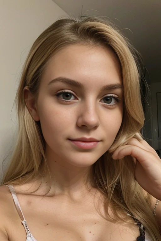 a selfie of a pretty young woman, taken with iphone camera