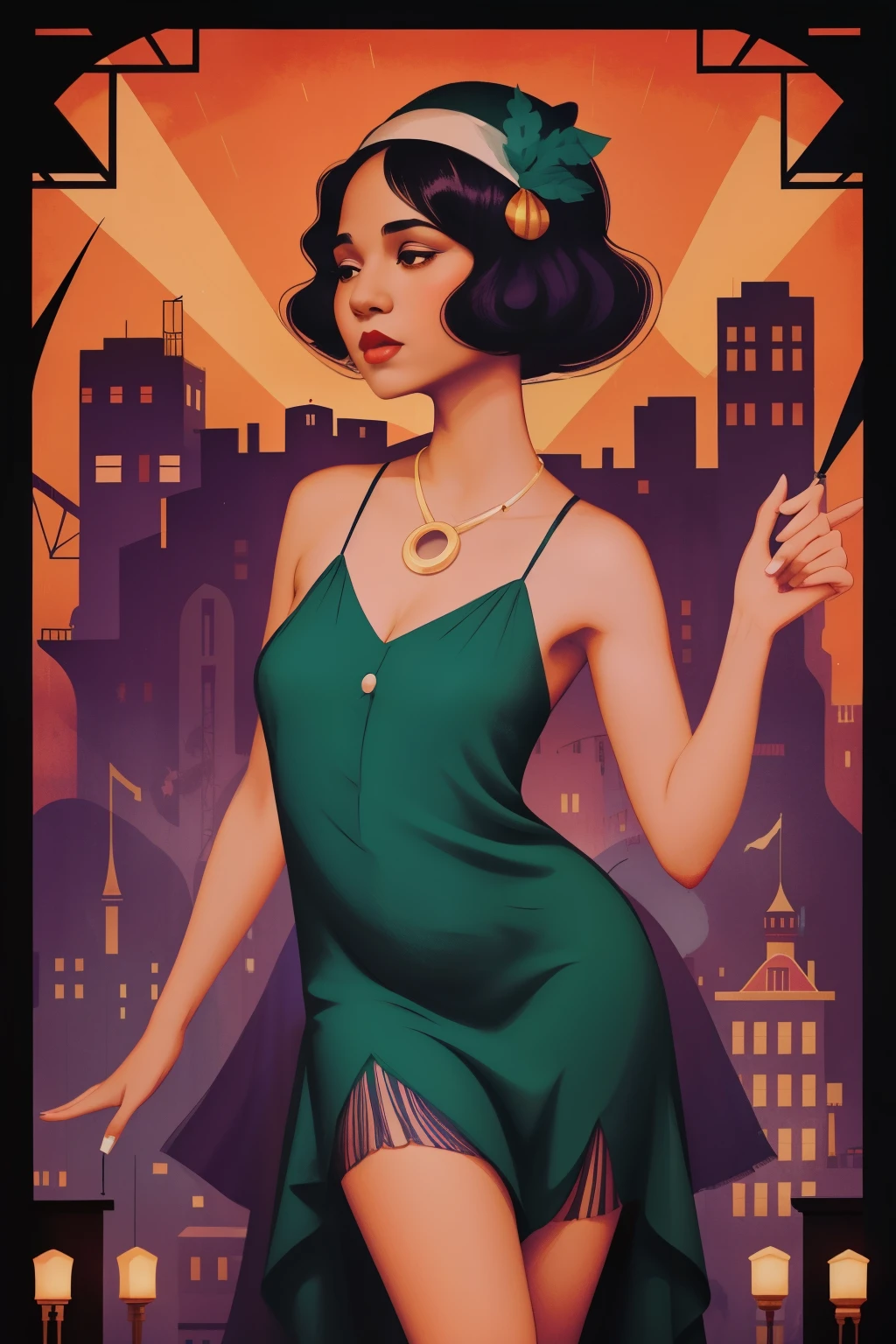 Roaring Twenties Harlem Jazz Club Ghostly Jam (Location: Harlem)
Character: A teenage girl with a flapper dress, encountering ghostly jazz legends in a Harlem jazz club during the Roaring Twenties. The spirits join in a spectral jam, infusing the air with musical magic. Wes Anderson's jazzy palette adds a layer of vintage mystique to the otherworldly performance.