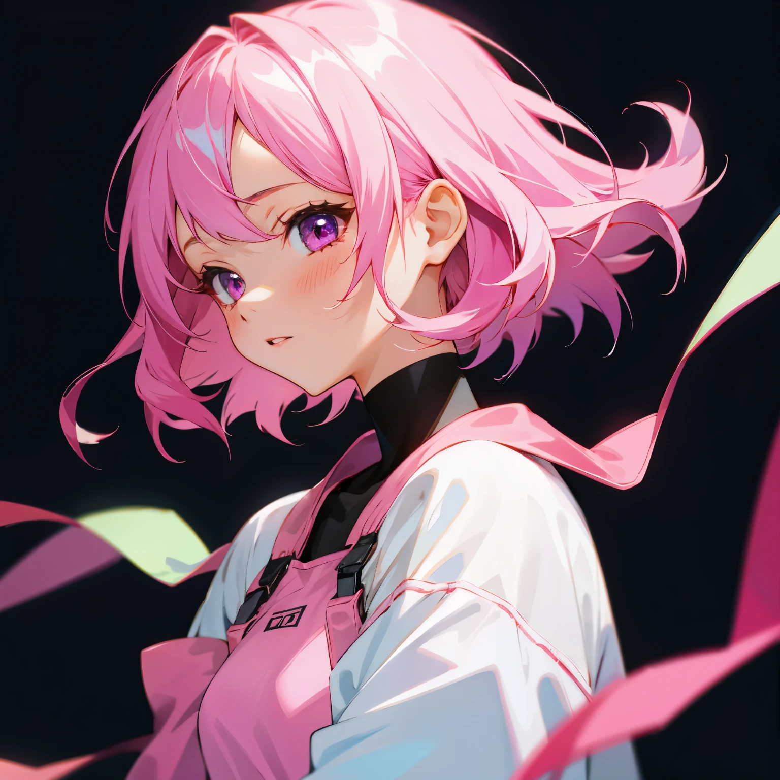 pink short hair