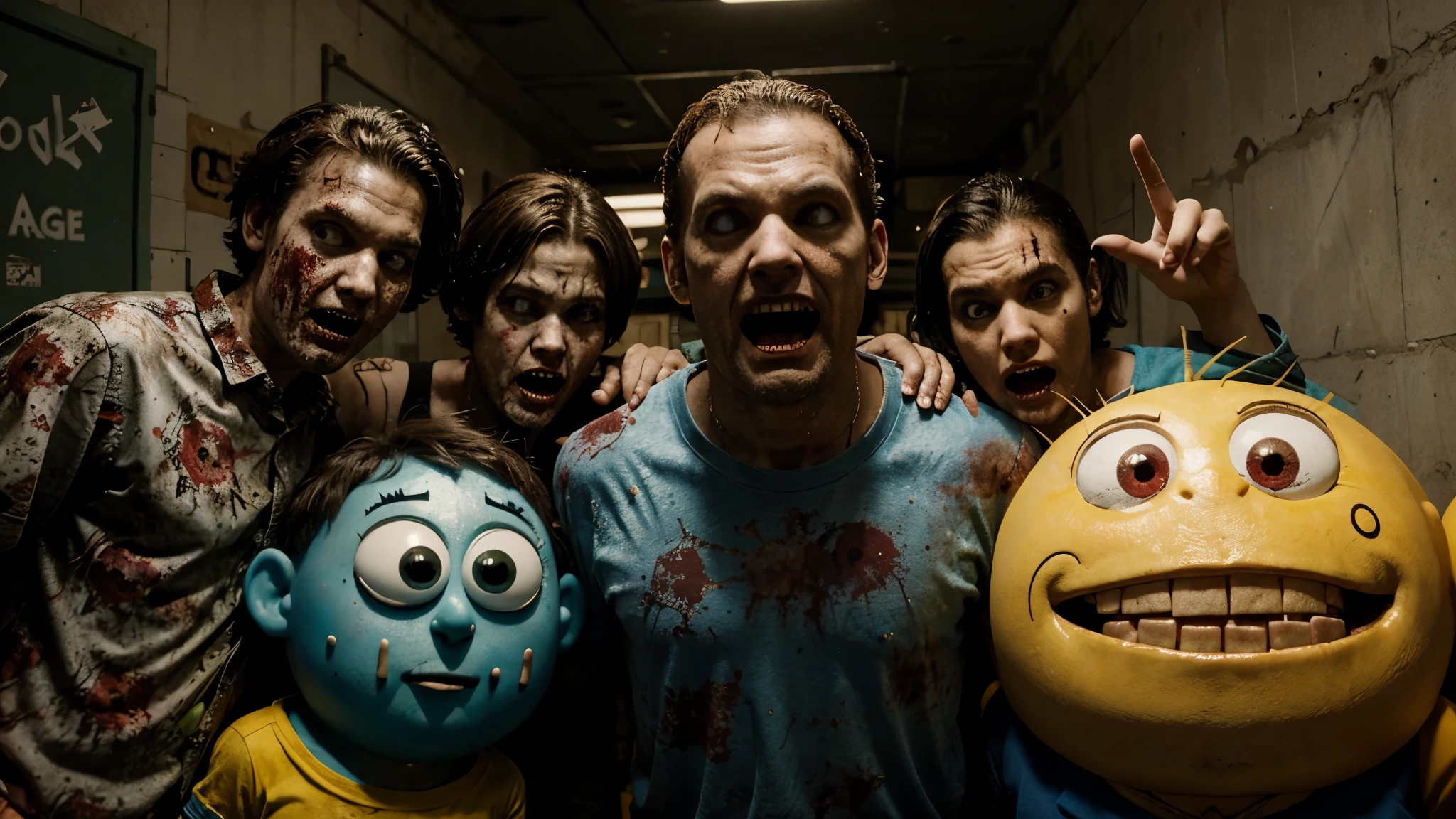 Bob Squarepants and friends are zombies, Neil Adams style