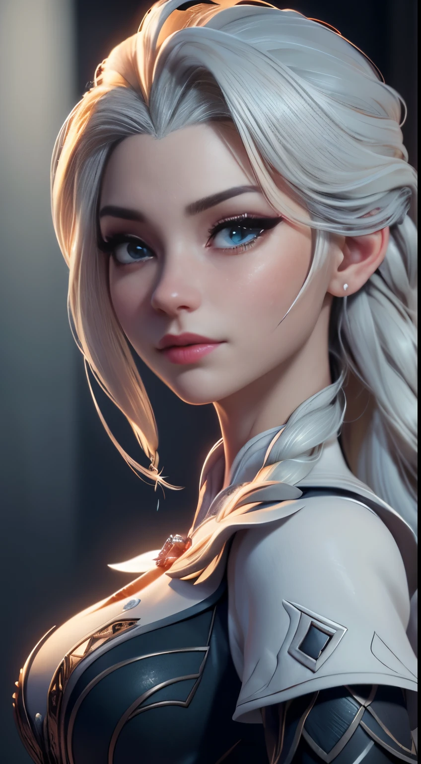 Highly detailed CG unity 8k wallpaper, style shot, complex, high detail, dramatic, highest quality movie still image, very detailed, masterpiece, best quality, character design, Elsa, Elsa from Frozen, (( Dark style)), realistic ultra-detailed rendering style, natural light, sharp character design, (hard focus, 8k), (((natural skin texture))), 8k textures, soft cinematic lighting, adobe lightroom, dark room, hdr, Sophisticated, Elegant, Rich Detail, Sharp Focuilm Look) )), Soothing Tones, Detail Frenzy, Intricate Detail, Super Detail, Low Contrast, Soft Film Lighting, Dull Colors, Exposure Blending, HDR, Fade, 35mm, f/1.4, ISO64, f16, 25 sec.