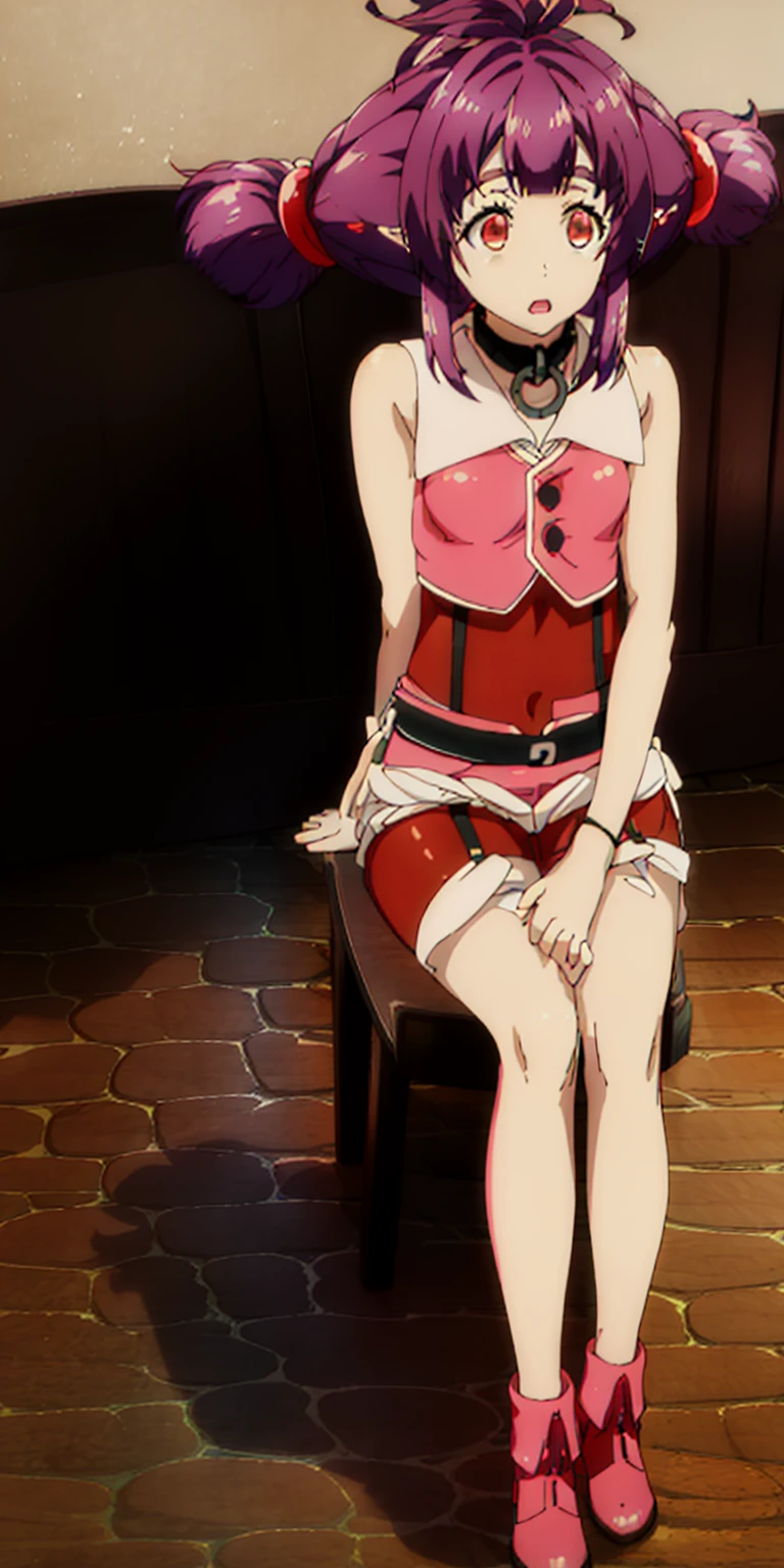 1girl, sitting on the Exercise ball , arms raised in the air , front view, cute, black hair, shoulder length hair, shiny hair, black eyes, smile,open mouth,blush, small breasts , school uniform, breazer , (Plaid skirt), (panty shot), (white pantiearefoot, background room,(((masterpiece))), (((best quality))), ((ultra-detailed)), (illustration), ((an extremely delicate and beautiful))