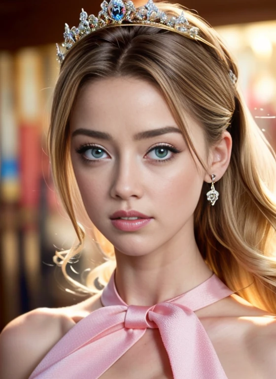 AMBER HEARD BARBIE 35 years old with TIA and pink dress on her head, Retrato cuerpo completo de Barbie, barbiecore, animated barbie doll, princesa de pelo rubio, Princesa de la Inteligencia Artificial, Hermosa princesa femenina, Barbie, Una hermosa princesa, Barbie or Ken dolls, Retrato de princesa, Plastic Barbie doll, Retrato de una princesa, mujer princesa, Realista. foto de disney realista, trae puesto un vestido de gala rosa, tiara corona en la cabeza, AMBER HEARD, CUERPO COMPLETO ((Calidad superior, 8k, obra maestra: 1.3)), belleza, AMBER HEARD, Grande: 1.3, Abdominales delgados: 1.1, pelo rubio, ((piernas abiertas)) (1.2), cara ultra detallada, labios rojos muy detallados, ojos azules detallados, Textura facial y de piel muy detallada. Ojos detallados