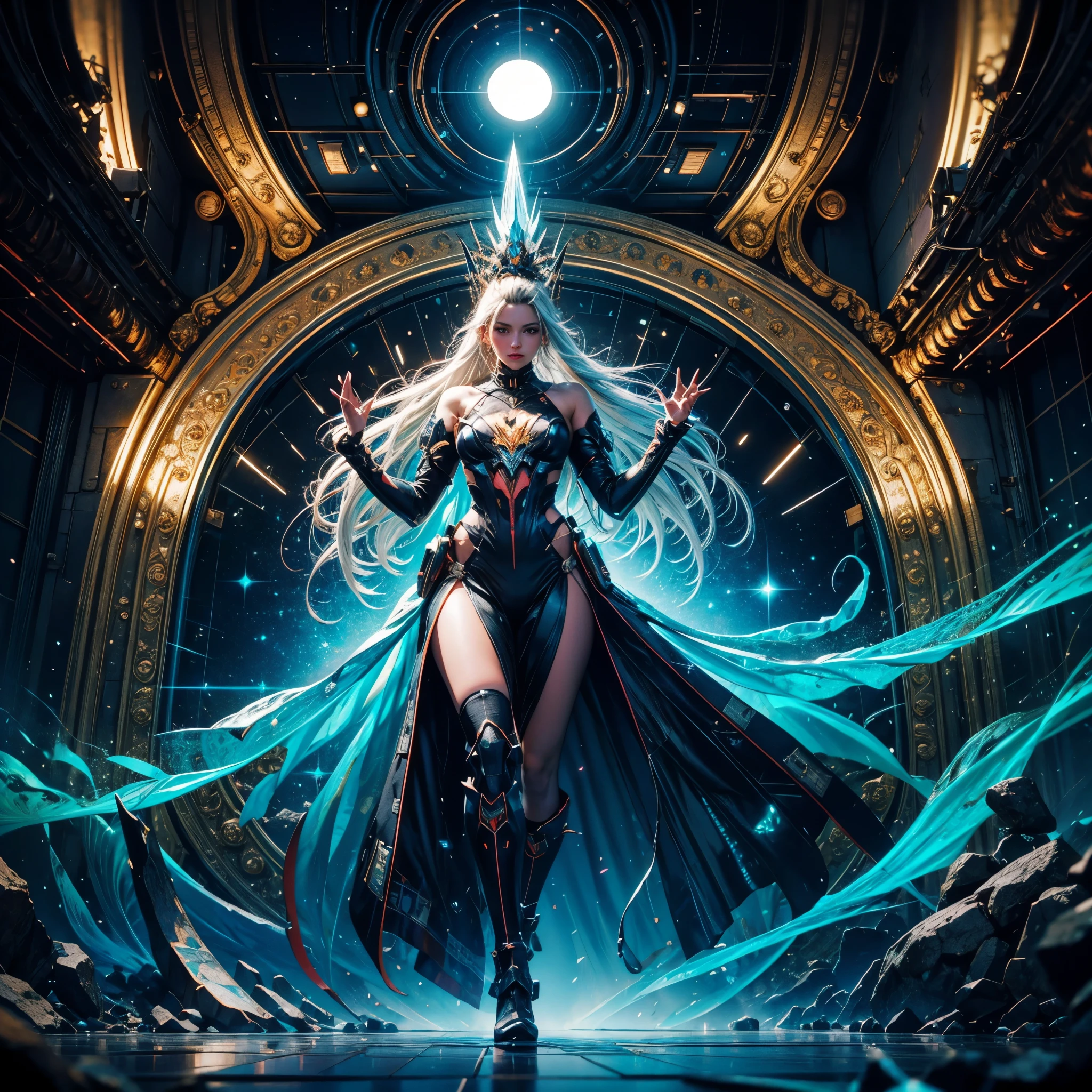 Sun Galaxy Stars galaxycolor Nebulae spacious Nebula starry_sky moon hyper sunset panoramic moonrise epic moonshine ((Best quality)), ((masterpiece)), (highly detailed:1.3), 3D, beautiful (cyberpunk:1.3) epic gorgeous female hacker with thick voluminous hair operating a computer terminal, computer servers, LCD screens, fibre optic cables, corporate logos,HDR (High Dynamic Range),Ray Tracing,NVIDIA RTX,Super-Resolution,Unreal 5,Subsurface scattering,PBR Texturing,Post-processing,Anisotropic Filtering,Depth-of-field,Maximum clarity and sharpness,Multi-layered textures,Albedo and Specular maps,Surface shading,Accurate simulation of light-material interaction,Perfect proportions,Octane Render,Two-tone lighting,Low ISO,White balance,Rule of thirds,Wide aperature, RAW, Efficient Sub-Pixel,sub-pixel convolution,luminescent particles, Cinamatic_moonlight deep path equirectangular ultra_high-res ultra_high-def meticulously intricate ultra_high-details analogique ultra_photo-realistic ultra_high-quality optimal accurate cgi vfx sfx reflex 3dcg max radiant vivid color-coded extreme improved Octane_rendered UHD XT3 DSLR HDR romm rgb pbr 3dcg fxaa blay fkaa txaa rtx ssao enhanced ultra_sharpness Will-o'-the-wisp pixie iota symmetrical ruby reflection luminescence volumetric lightning contrast global illumination saturate chrome Hearth flat bands emerald plasma Tourmaline Earth lava magic summon monster viceroy incandescent Crystalline Sundrop invocation creature conjuration monarch flowering butterfly floraison "Heavy Metal" chef-d' tatoo naked nsfw varied multi etc. zentangle tangle mandala entangle --s 1000 --c 20 --q 20 --chaos 100