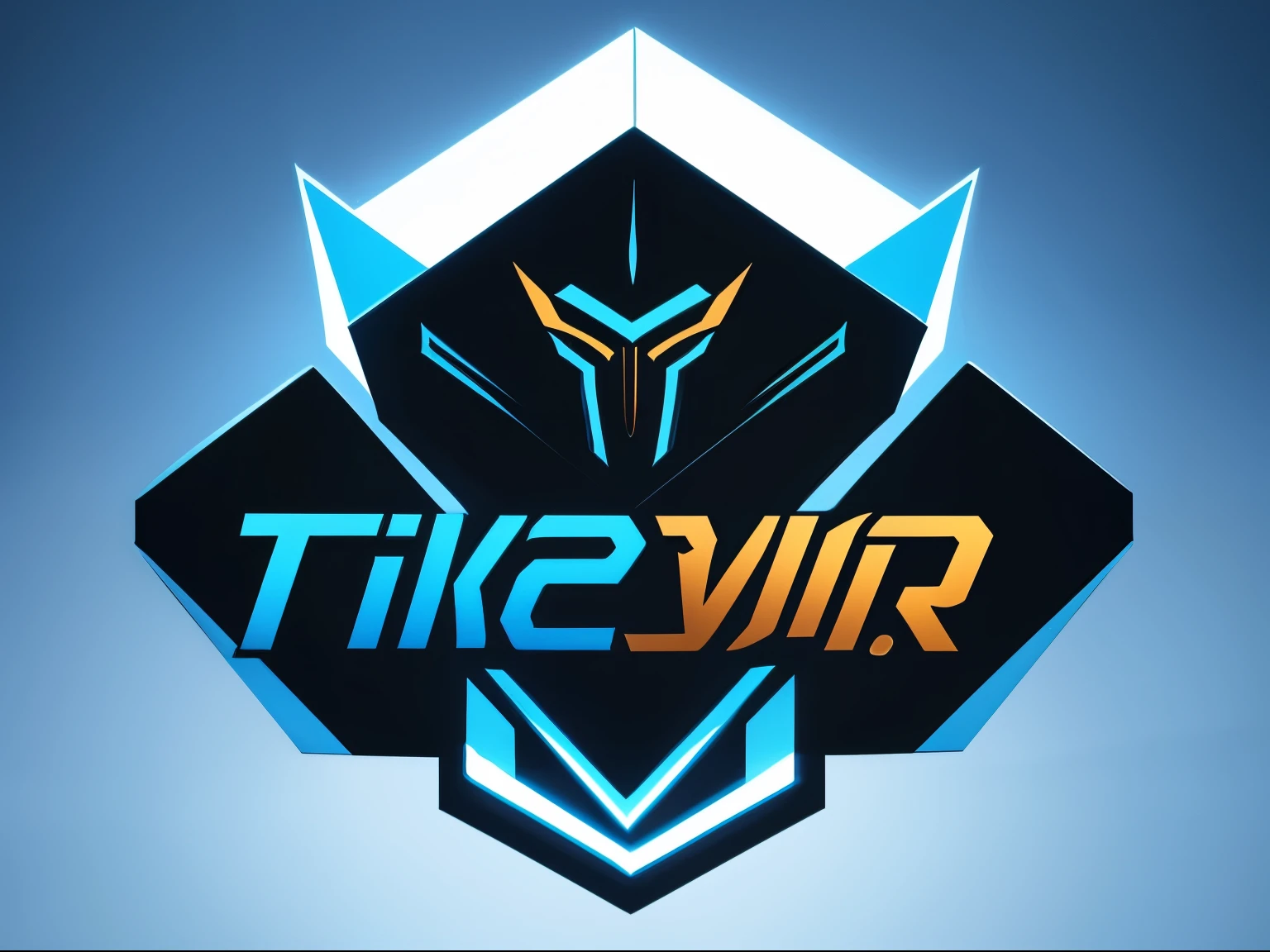 Gaming logo for TikTok stream ,name cv1 ,color blu black withe and up in the katana 