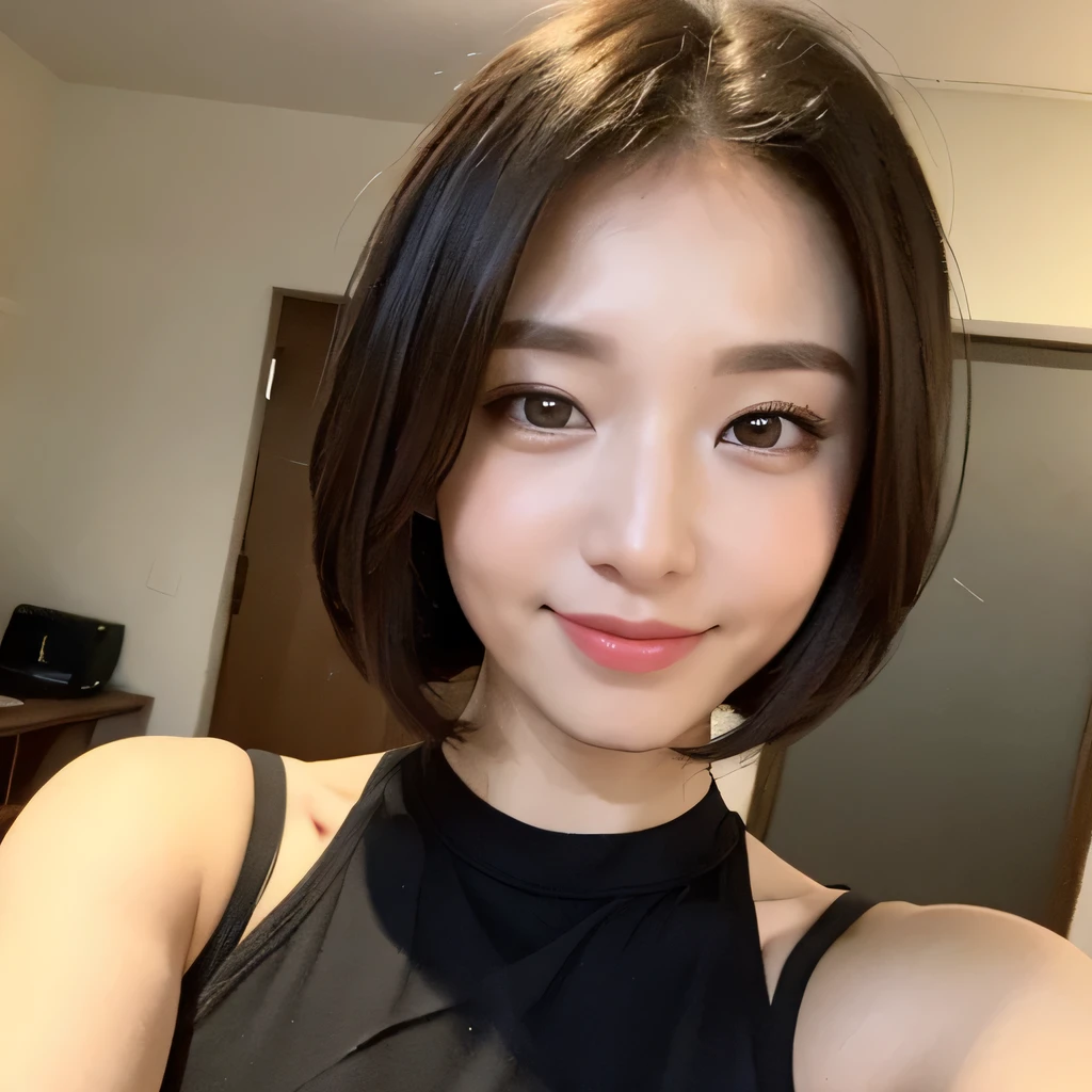 ((Best Quality, 8K, Masterpiece: 1.3)), 1girl, Slim Abs Beauty: 1.3, (Hairstyle Casual, Big Breasts: 1.2), Dress: 1.1, Super Fine Face, Delicate Eyes, Double Eyelids, Smile, Home