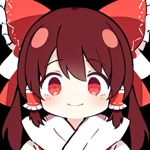 1 girl ,alone,Big head, Hakurei Reimu,