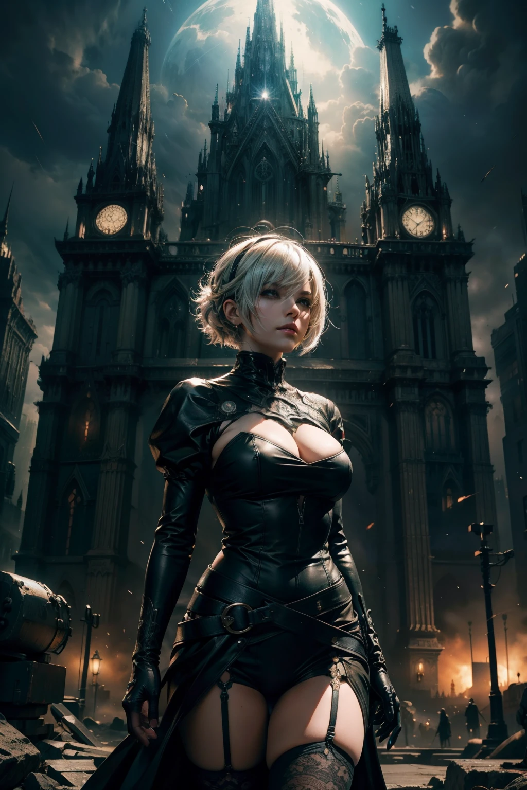 "2B NIER AUTOMATA": ultra detailed artistic photography, midnight aura, night sky, detailed gorgeous face, dreamy, glowing, backlit, glamour, glimmer, shadows, oil on canvas, brush strokes, smooth, ultra high definition, 8k, unreal engine 5, ultra sharp focus, art by alberto seveso, artgerm, loish, sf, intricate artwork masterpiece, ominous, matte painting movie poster, golden ratio, trending on cgsociety, intricate, epic, trending on artstation, by artgerm, h. r. giger and beksinski, highly detailed, vibrant, production cinematic character render, ultra high quality model, bloodborn