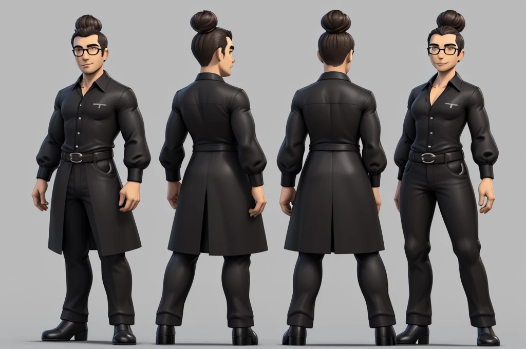 personagem dos desenhos animados de um homem negro Gordinho com cabelo curto come camisa preta , animation character, Caractere estilizado, animation style rendering, 3D estilizado, Arnold Maya render, 3 d render stylized, toon render keyshot, Personagem 3D, Personagem 3D, 3d rendering stylized, 3 d character render, personagem de desenho animado, Personagem de close up, Pose de personagem, (Estilo Pixar) (master part:1.2) (Bokeh) (best quality) (pele detalhada) (textura detalhada) (8k) (argila) (Cinematic lighting) (sharp focus ((Art Style Full Body View, plano completo, vista frontal, vista lateral, vista traseira, do personagem, multiple views and poses, Multiple points of view, um personagem, corpo inteiro, personagem com menos, estilo de roupa, no mesmo estilo de cabelo, menos Tipo de sapato, forte)):: ((full body view, plano completo, vista frontal, vista traseira, design de personagem, multiple views and poses, Multiple points of view, de um personagem, corpo inteiro, personagem com menos , estilo de roupa, no mesmo penteado, less Type of footwear)):, (escuro, fundo preto liso: 1,4)