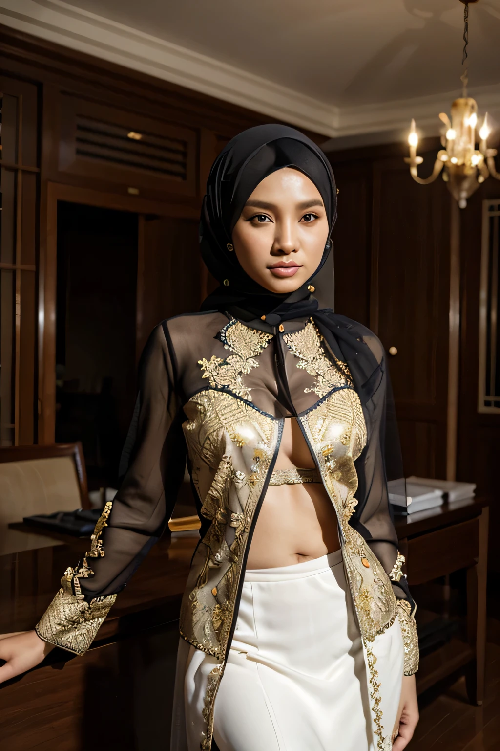 malaysian hijab, see through kebaya, 